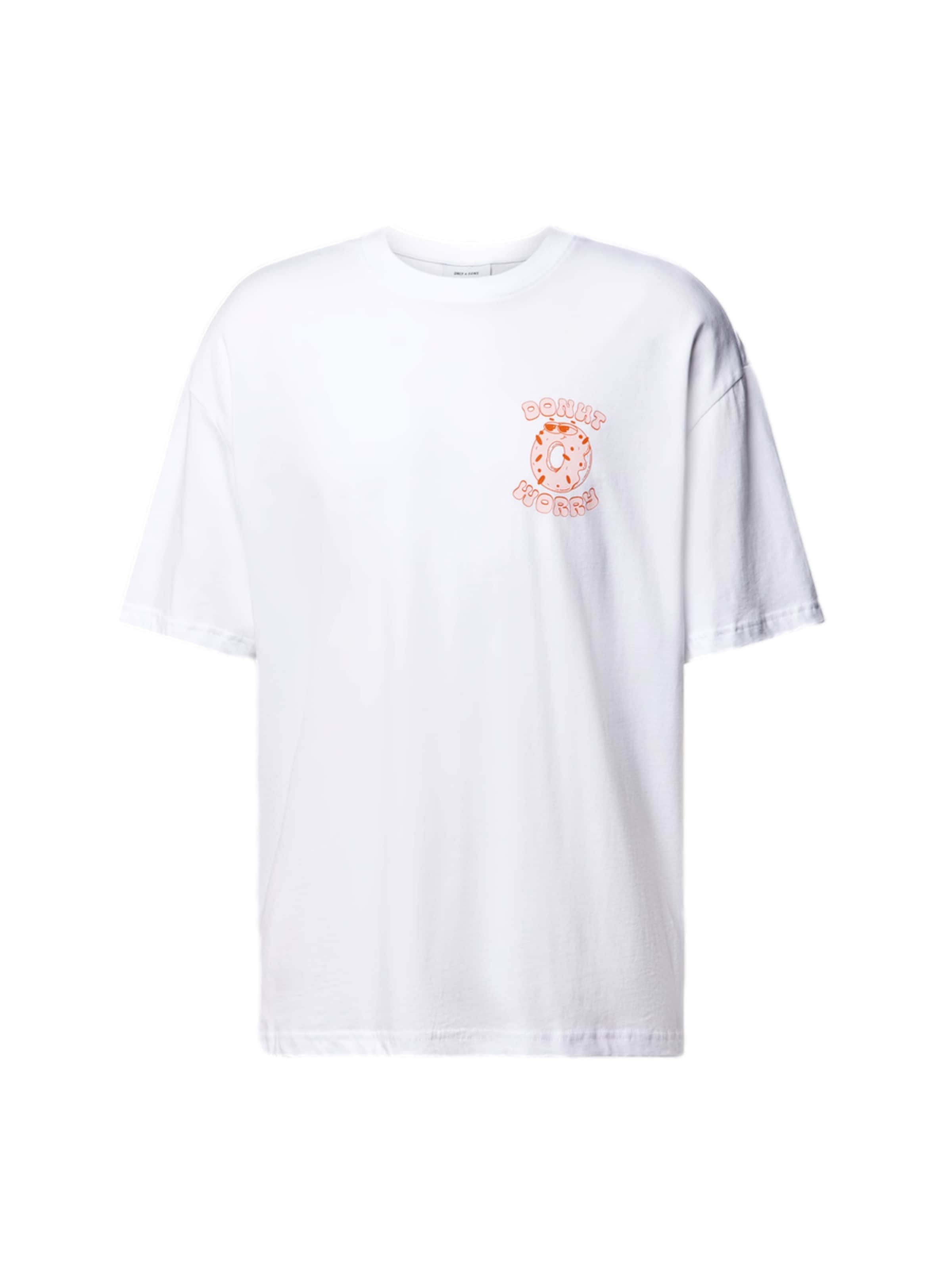 Only & Sons Shirt 'Avi' in Orange / White, Item view