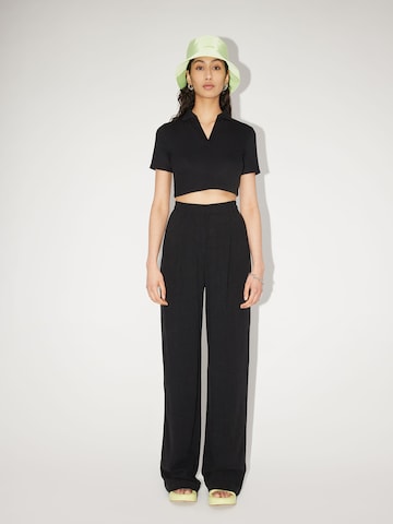 LeGer by Lena Gercke Wide leg Pleat-front trousers 'Thora' in Black