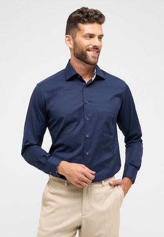 ETERNA Regular fit Overhemd in Blauw: voorkant