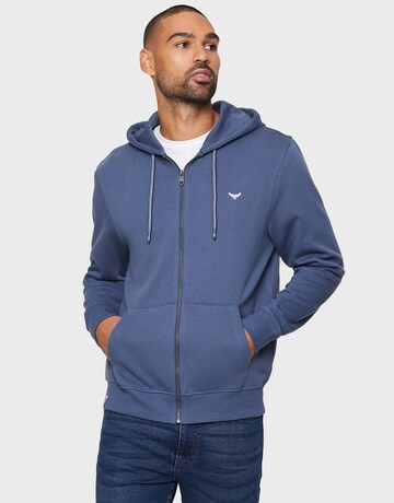 Threadbare Zip-Up Hoodie 'Tangerine' in Dusty Blue