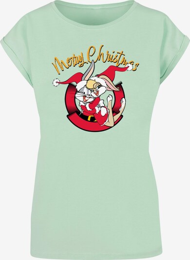 ABSOLUTE CULT T-shirt 'Looney Tunes - Lola Merry Christmas' en jaune d'or / gris / menthe / rouge, Vue avec produit