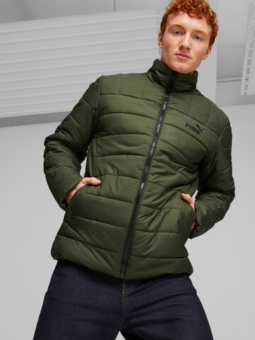 PUMA Weatherproof jacket 'Essentials+' in Green: front