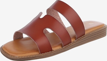 Ital-Design Mules in Brown: front