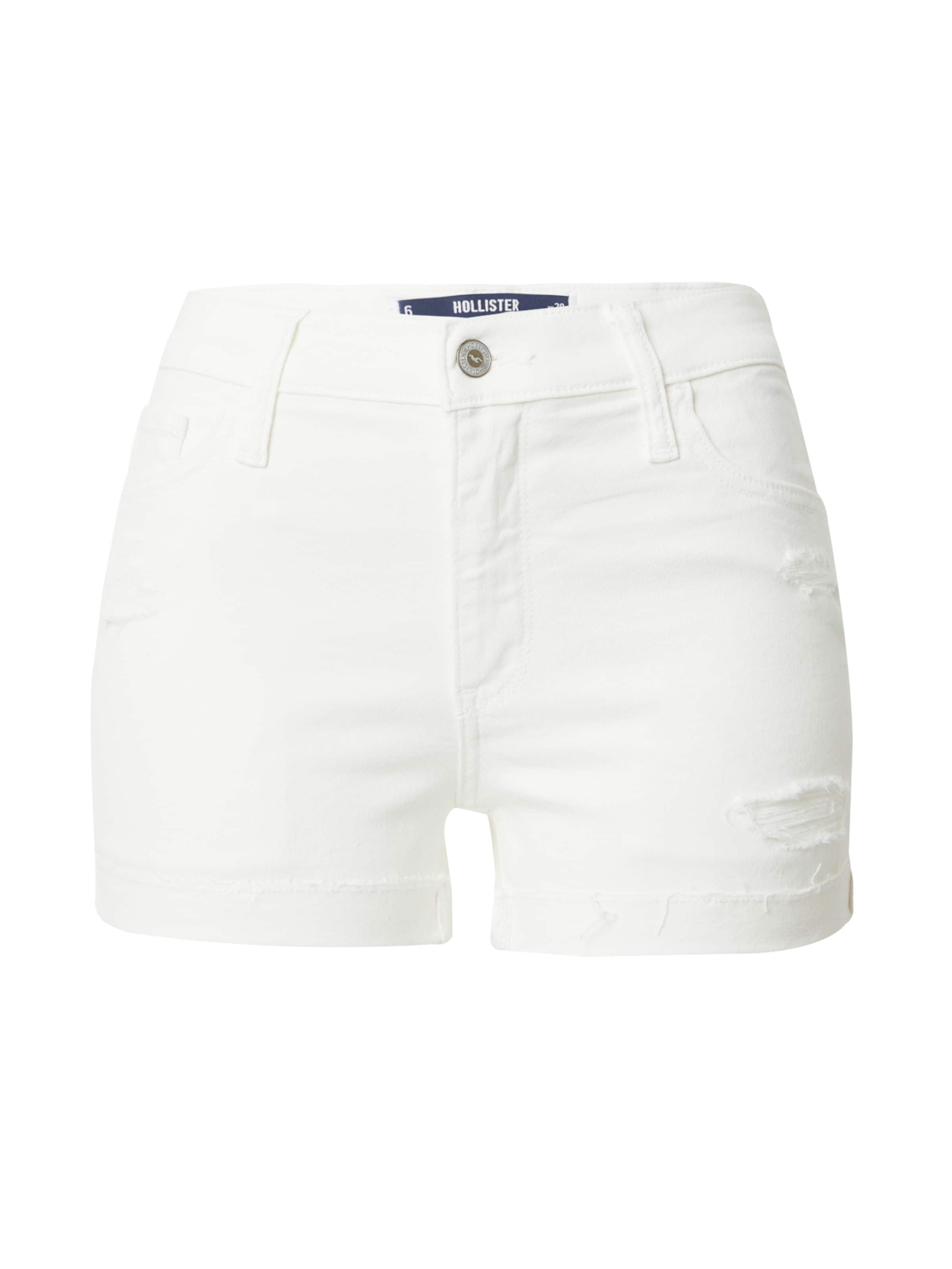 HOLLISTER Normální Džíny – bílá: přední strana