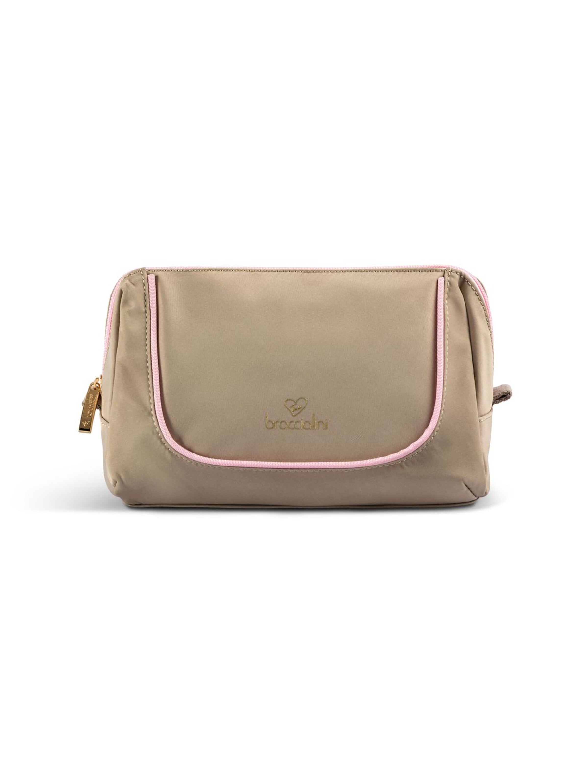 Braccialini Cosmetic Bag 'Milly' in Beige: front