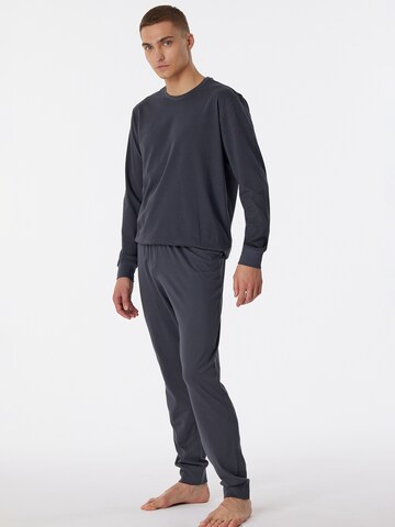 uncover by SCHIESSER Long Pajamas ' Uncover ' in Grey: front