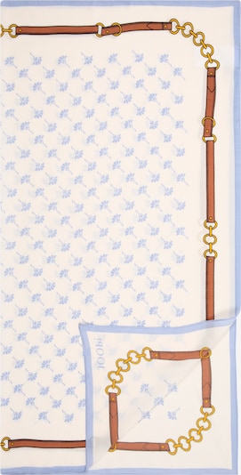 JOOP! Tuch 'Arya' in taubenblau / braun / gelb / weiß, Produktansicht