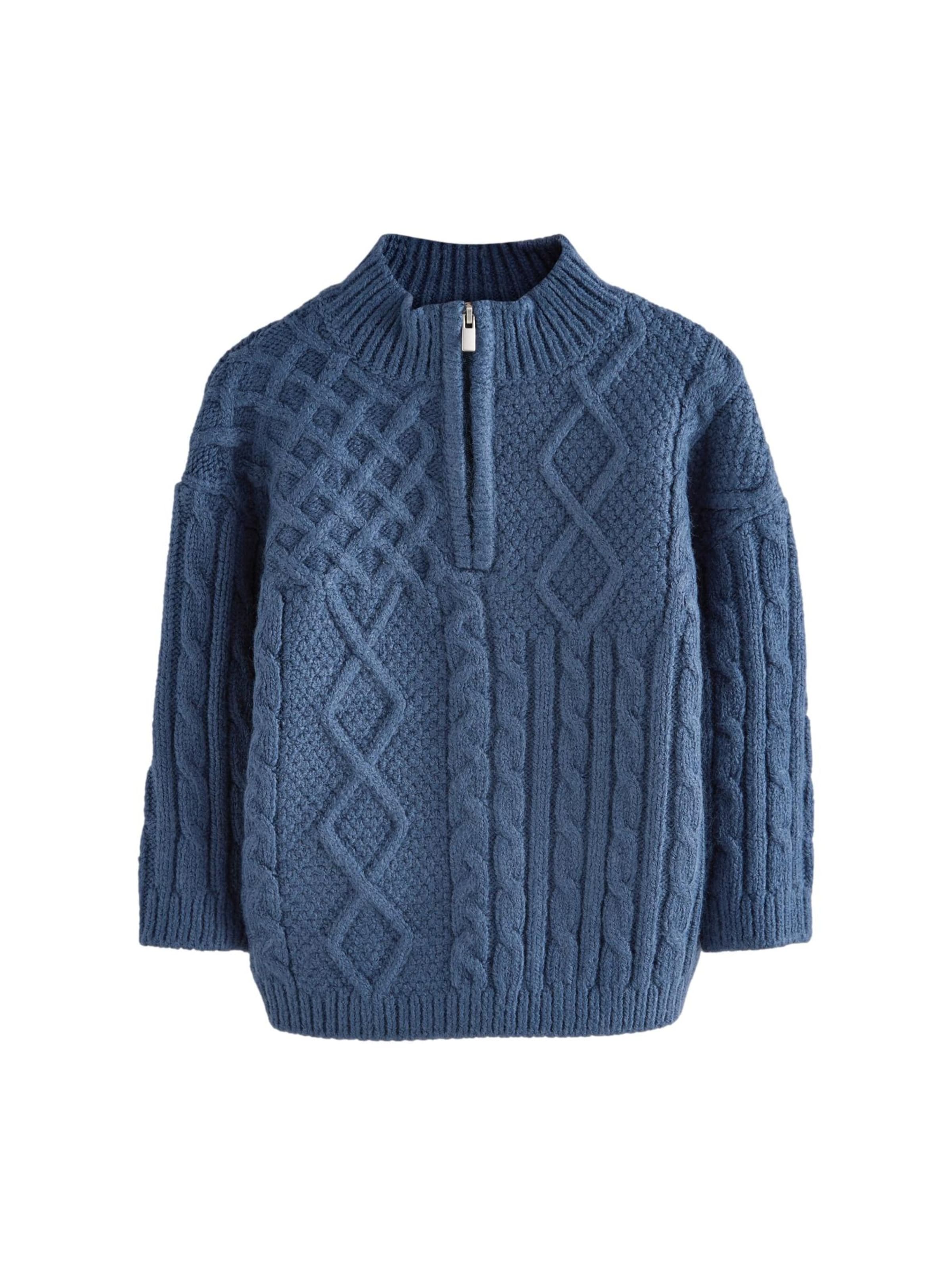 Next Pullover i blå: forside