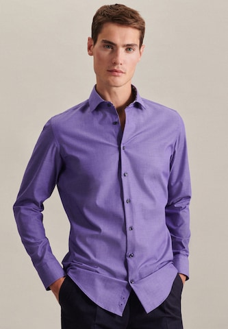 Coupe slim Chemise business SEIDENSTICKER en violet : devant