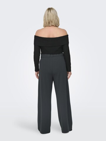ONLY Carmakoma Wide leg Bandplooibroek in Grijs