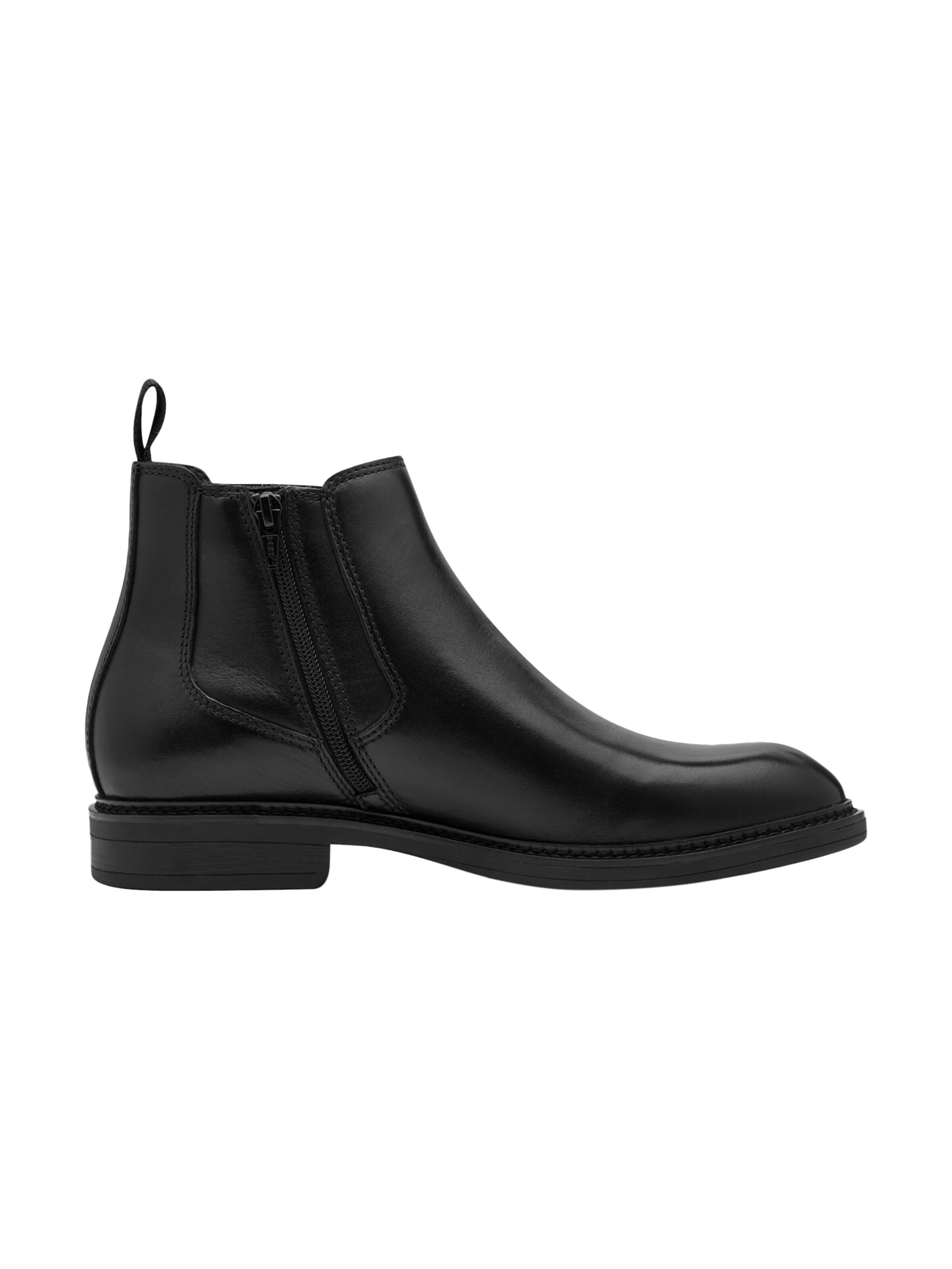 Tamaris Boots 'Lederstiefeletten' in Black