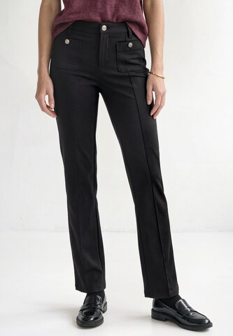 STREET ONE Bootcut Hose in Schwarz: Vorderseite