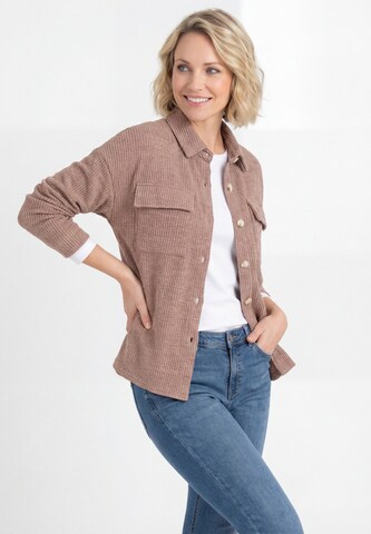 MIMO Gebreid vest in Bruin: voorkant