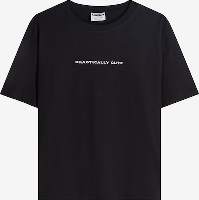 Bershka Paita 'CHAOTICALLY' värissä vaaleanpunainen / punainen / musta / valkoinen, Tuotenäkymä