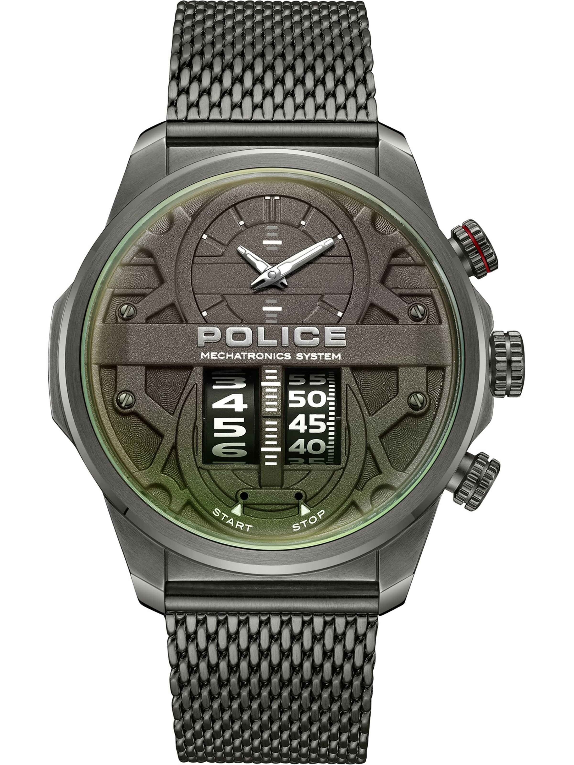 POLICE Analog Watch 'Rotorcrom' in Grey: front