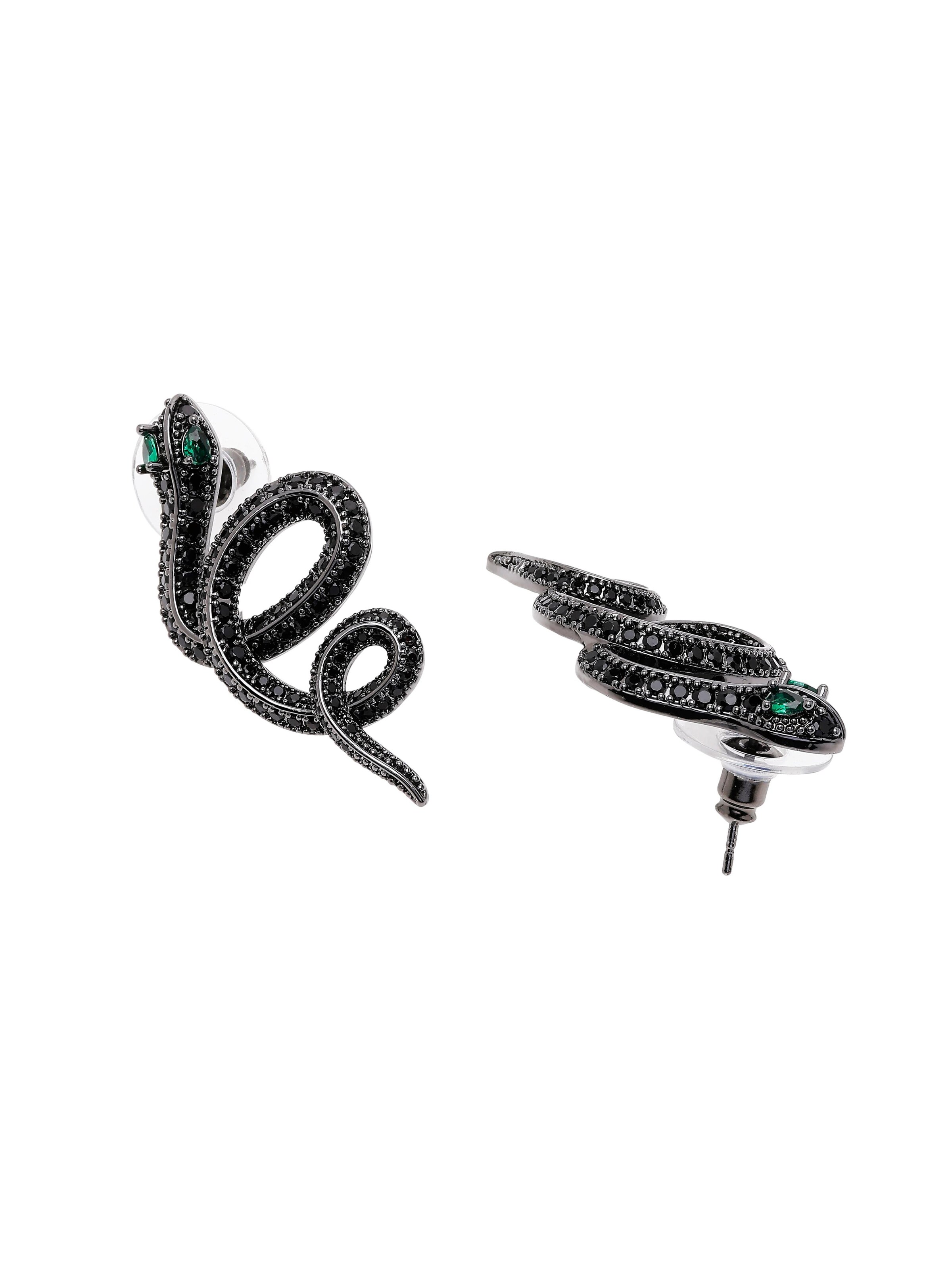 Boucles d'oreilles 'Bernadette' AVANT-GARDE PARIS en noir