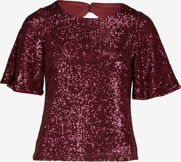 Vera Mont Pailletten-Bluse mit Flügelärmeln in Rot: Vorderseite