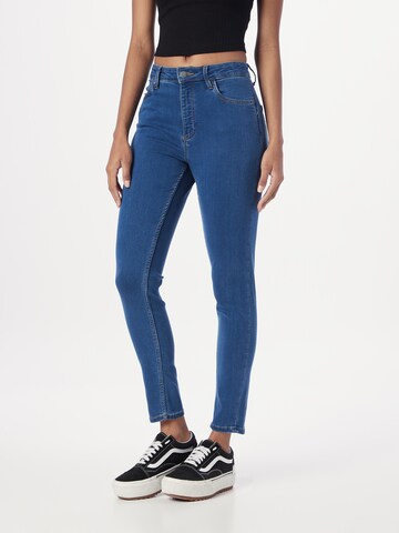 QS Skinny Jeans i blå: framsida