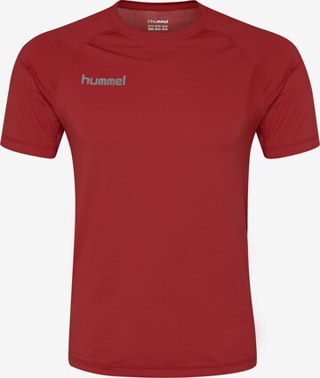 T-Shirt fonctionnel Hummel en rouge : devant