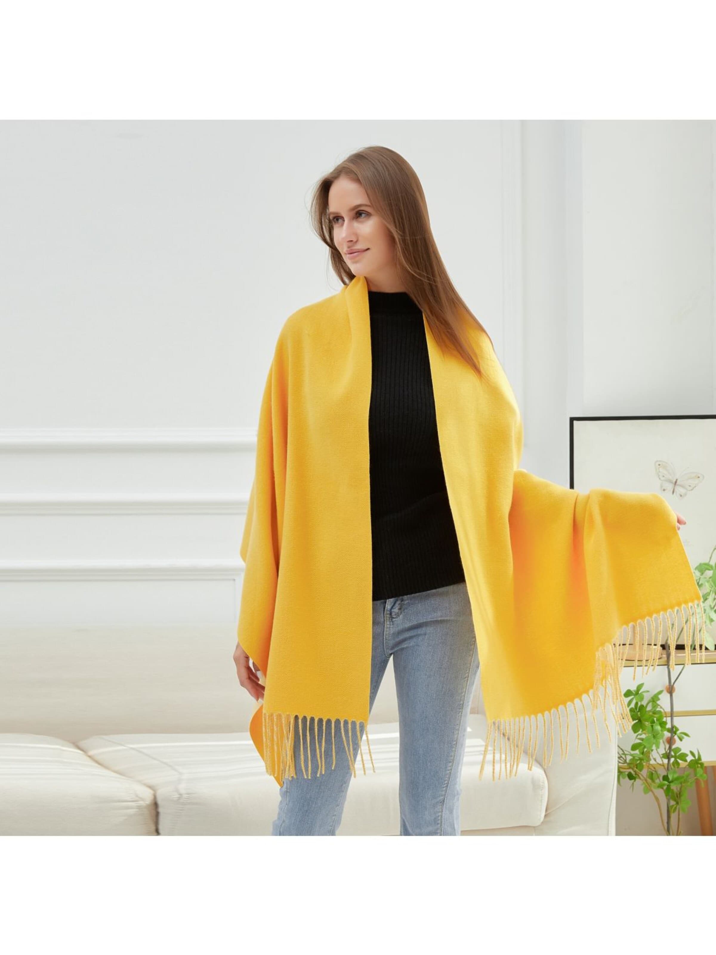Sciarpa 'Echarpe GIOVANNA' di 19V69 ITALIA in giallo