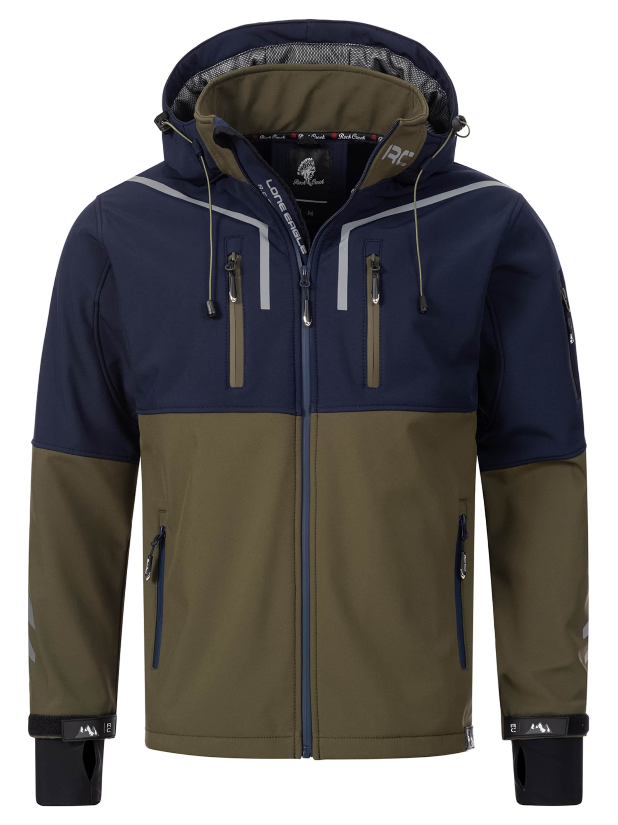 Rock Creek Outdoorjacke in Blau: Vorderseite