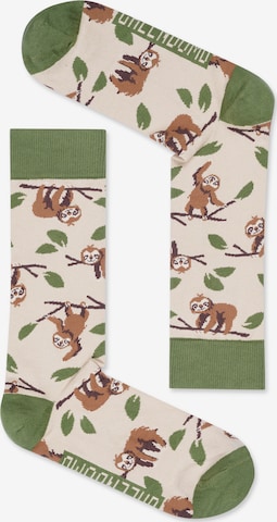 GREENBOMB Socks 'Animal Sloth' in Green: front
