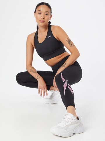 Reebok Skinny Športové nohavice - Čierna