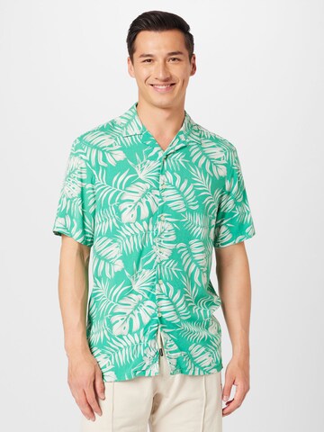Key Largo Regular fit Button Up Shirt 'HAVANNA' in Green: front