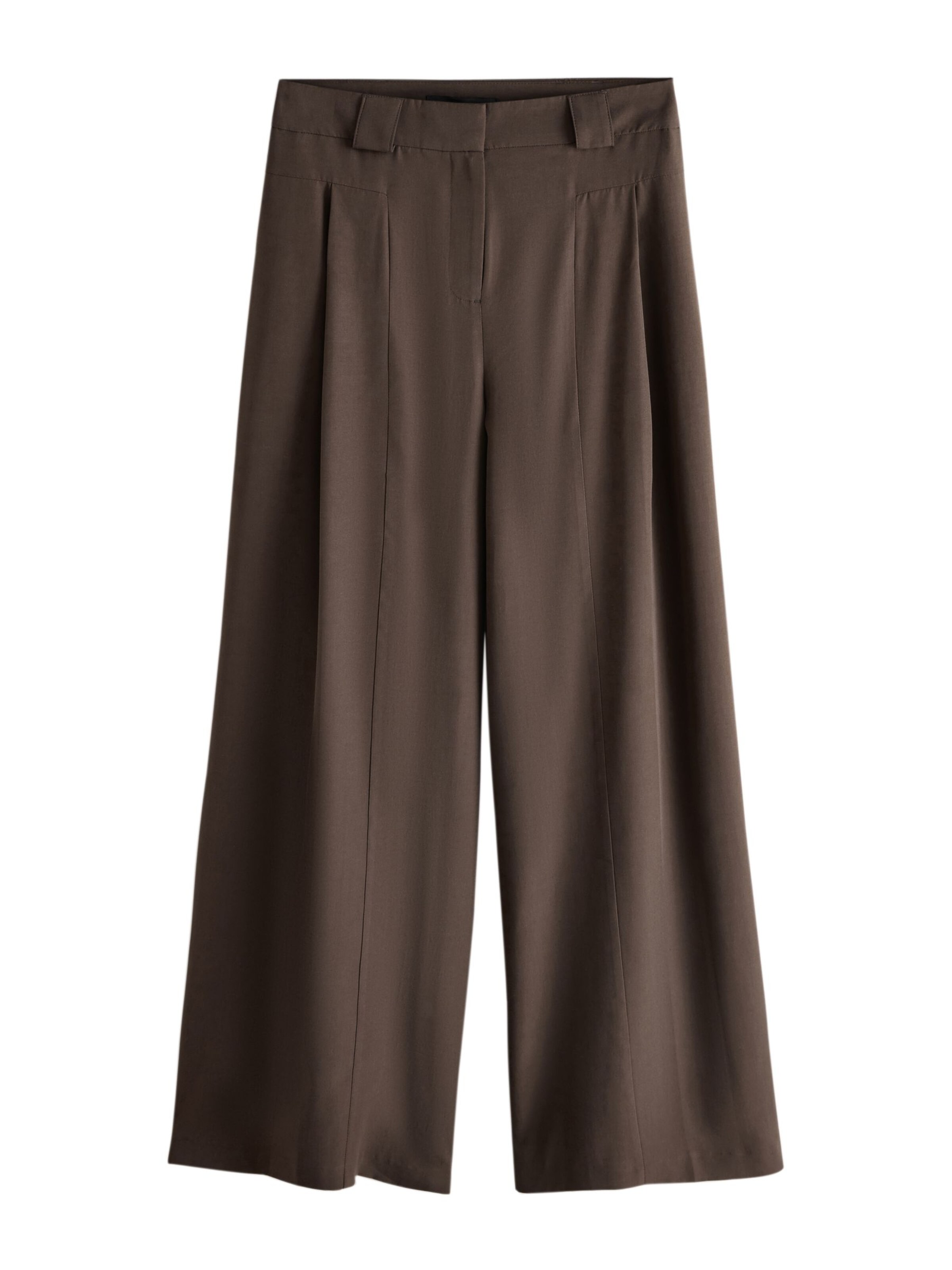 Pantaloni con pieghe di Next in marrone: frontale