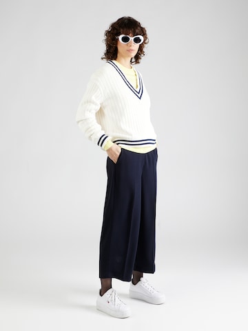 Wide leg Pantaloni con piega frontale di TOMMY HILFIGER in blu