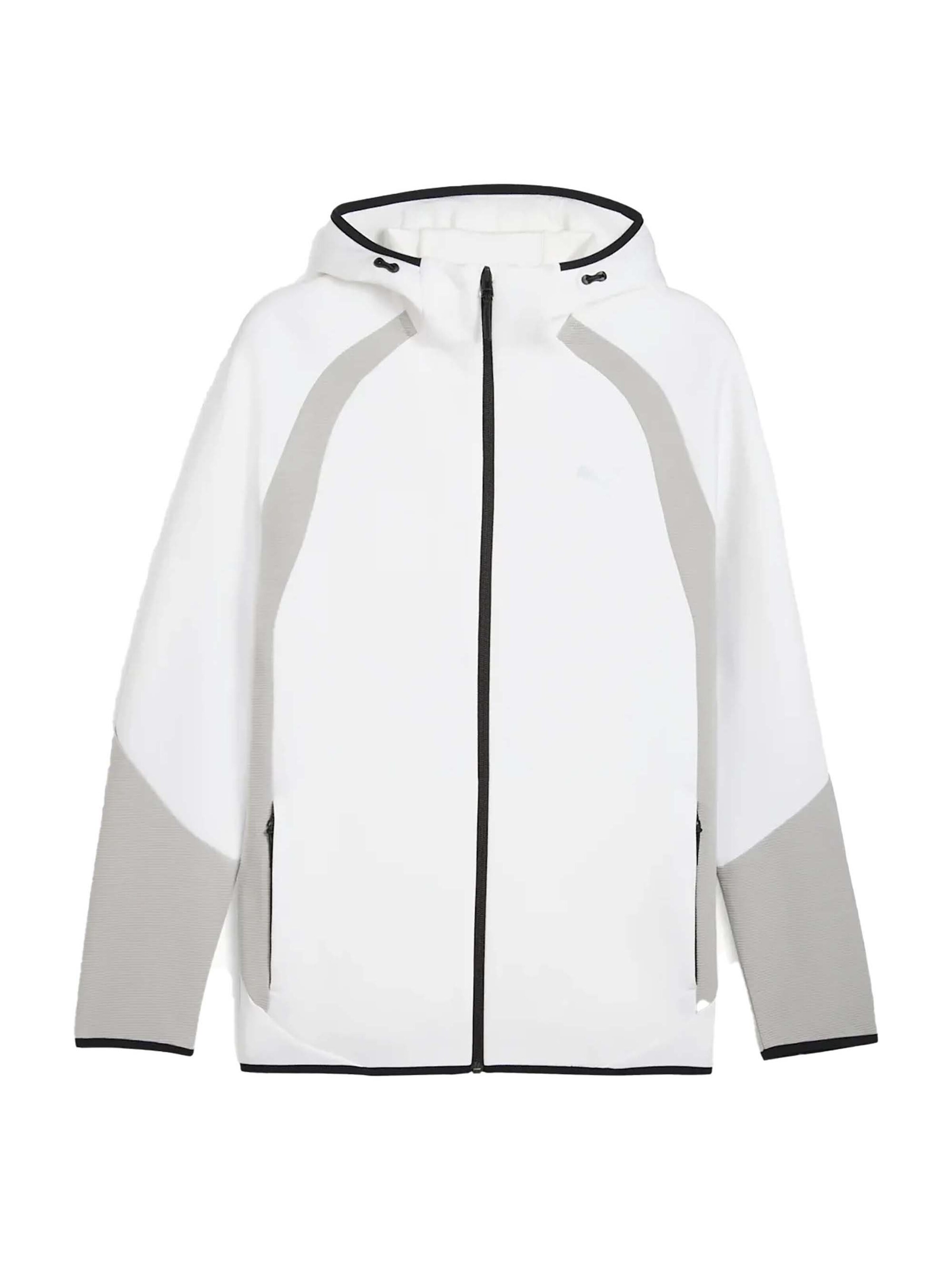 PUMA Sportsweatvest 'Evostripe' in Wit: voorkant