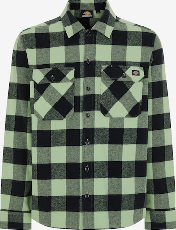 DICKIES Button Up Shirt 'Sacramento' in Green: front