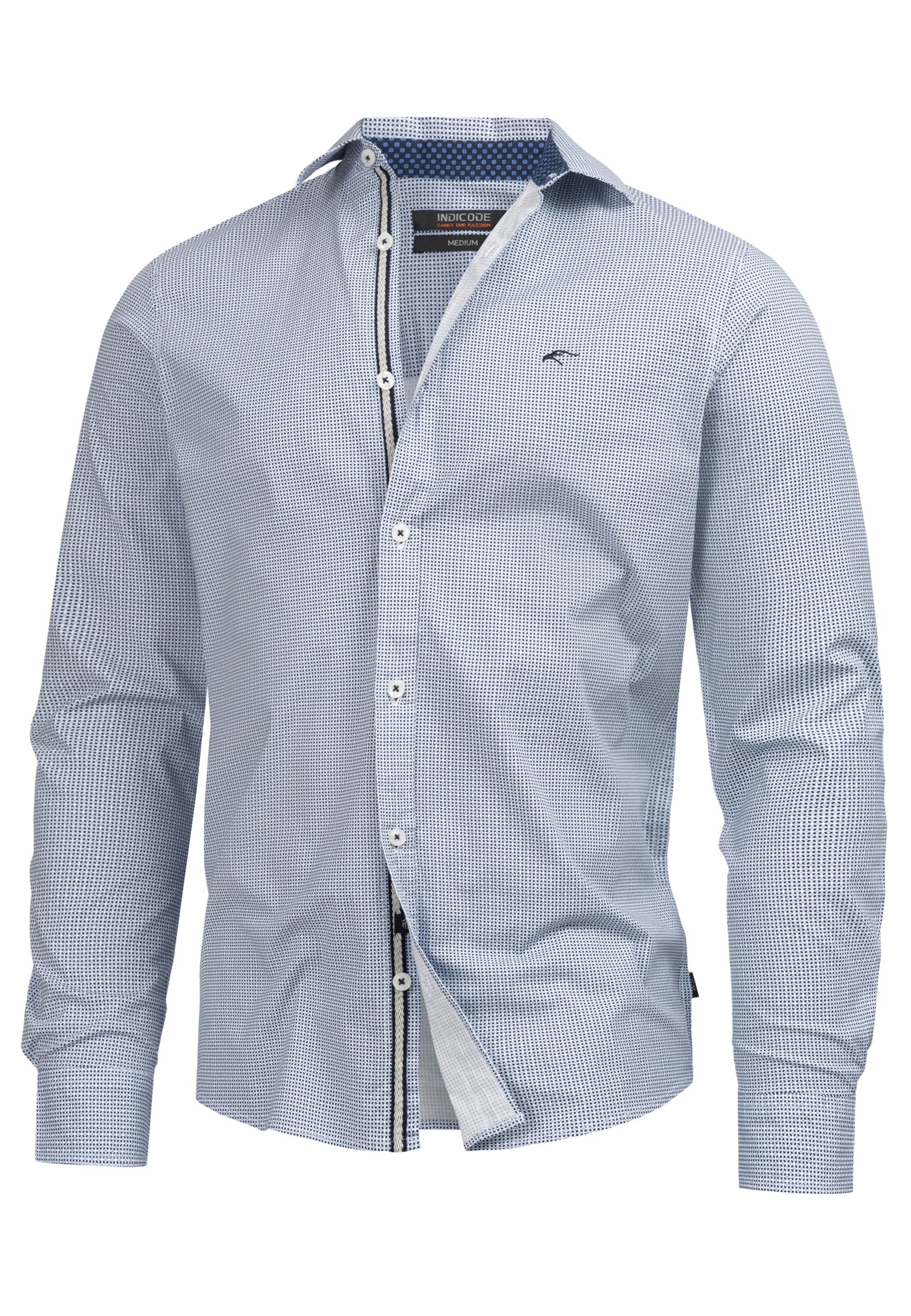 INDICODE JEANS Hemd in Blau: Vorderseite