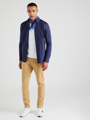Tommy Jeans Slim fit Overhemd in Blauw