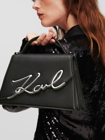 Karl Lagerfeld - Bolso de mano en negro: frente