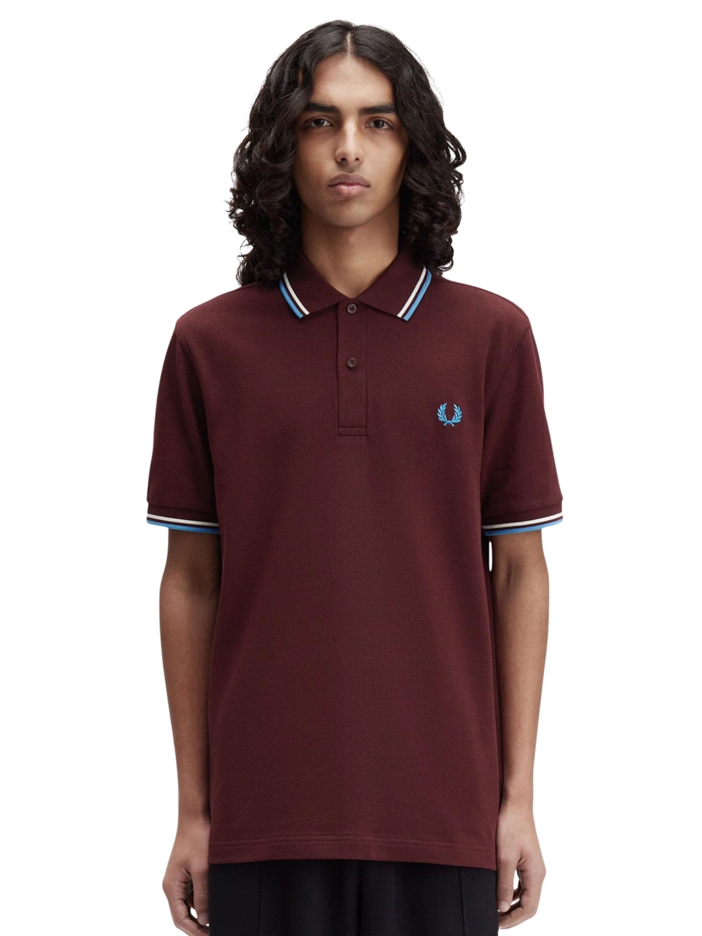 Fred Perry Koszulka 'Polo fred perry granate z63 twin tipped shirt' w kolorze czerwony