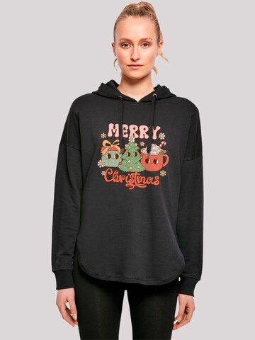 Sweat-shirt 'Merry Christmas' F4NT4STIC en noir : devant