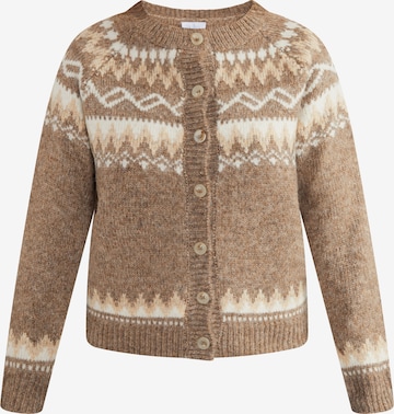 usha BLUE LABEL Knit Cardigan in Brown: front