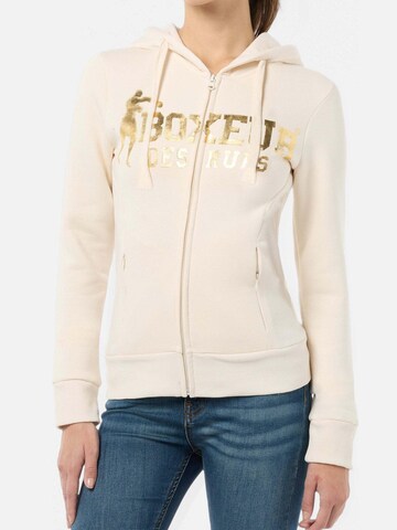 Boxeur des Rues Zip-Up Hoodie 'Basic Logo Full Zip Sweatshirt' in Beige: front