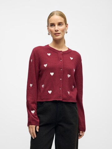 OBJECT Knit Cardigan 'OBJTHESS' in Brown: front