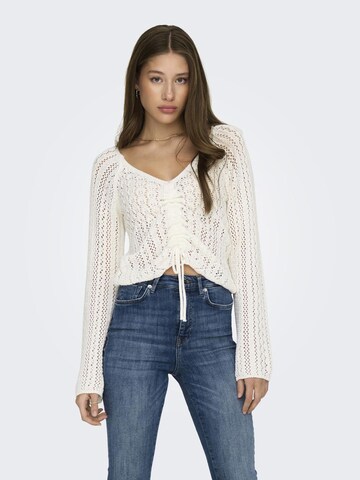 Pull-over ONLY en blanc : devant