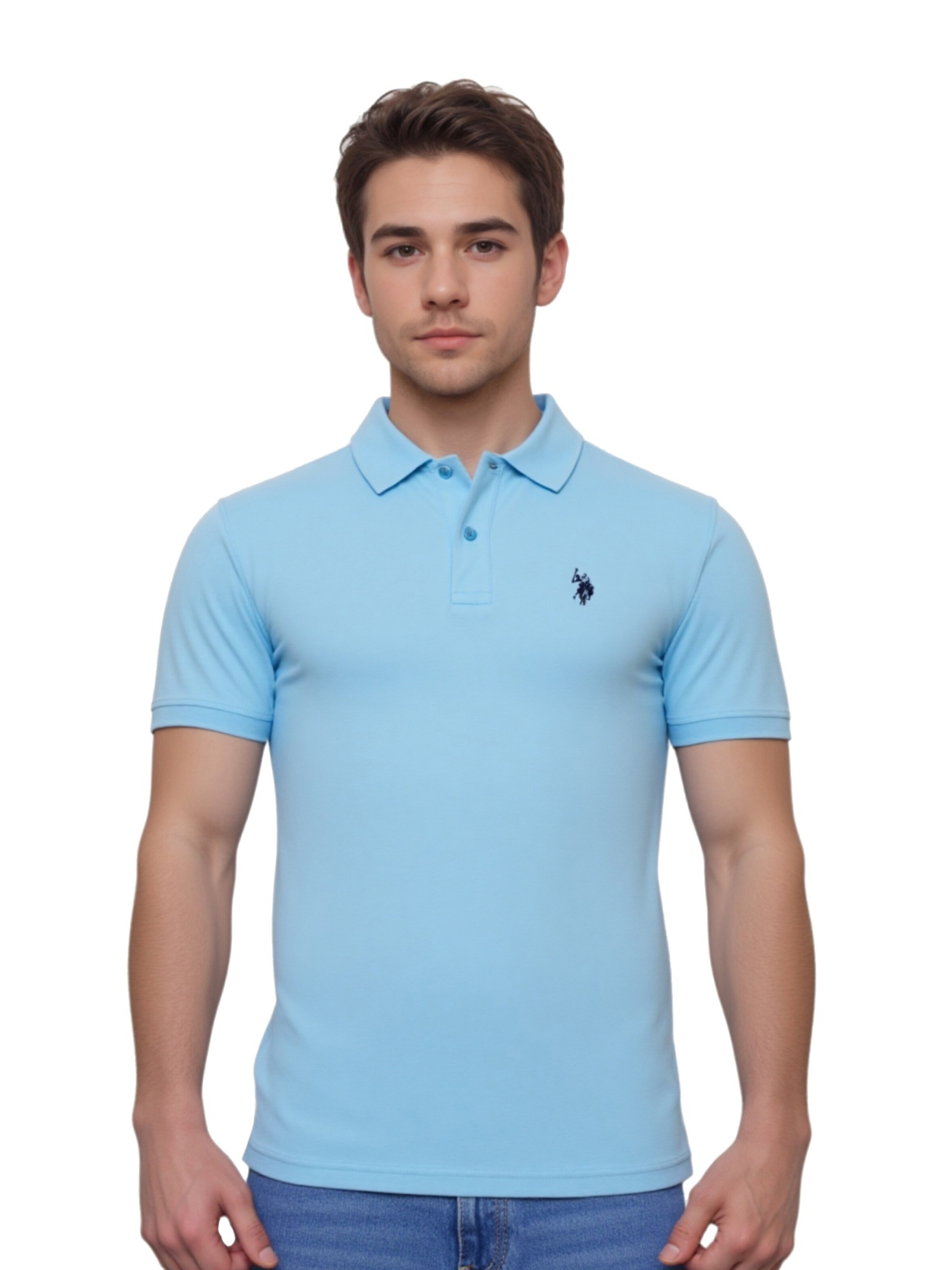 T-Shirt U.S. POLO ASSN. en bleu : devant