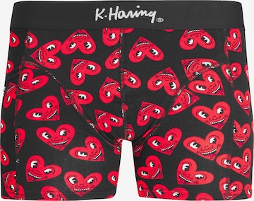 JACK & JONES Bokserki 'KEITH HARING' w kolorze różowy