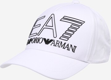 Cappello da baseball di EA7 Emporio Armani in bianco: frontale