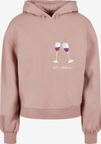 Sweat-shirt 'Let´s Celebrate' Merchcode en rose : devant