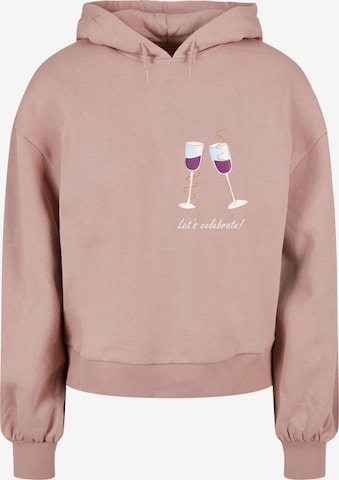 Merchcode Sweatshirt 'Let´s Celebrate' in Pink: predná strana