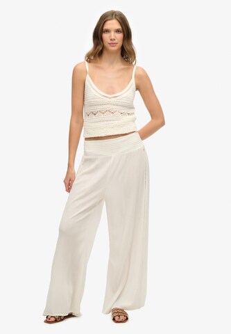 Superdry Wide leg Trousers in White