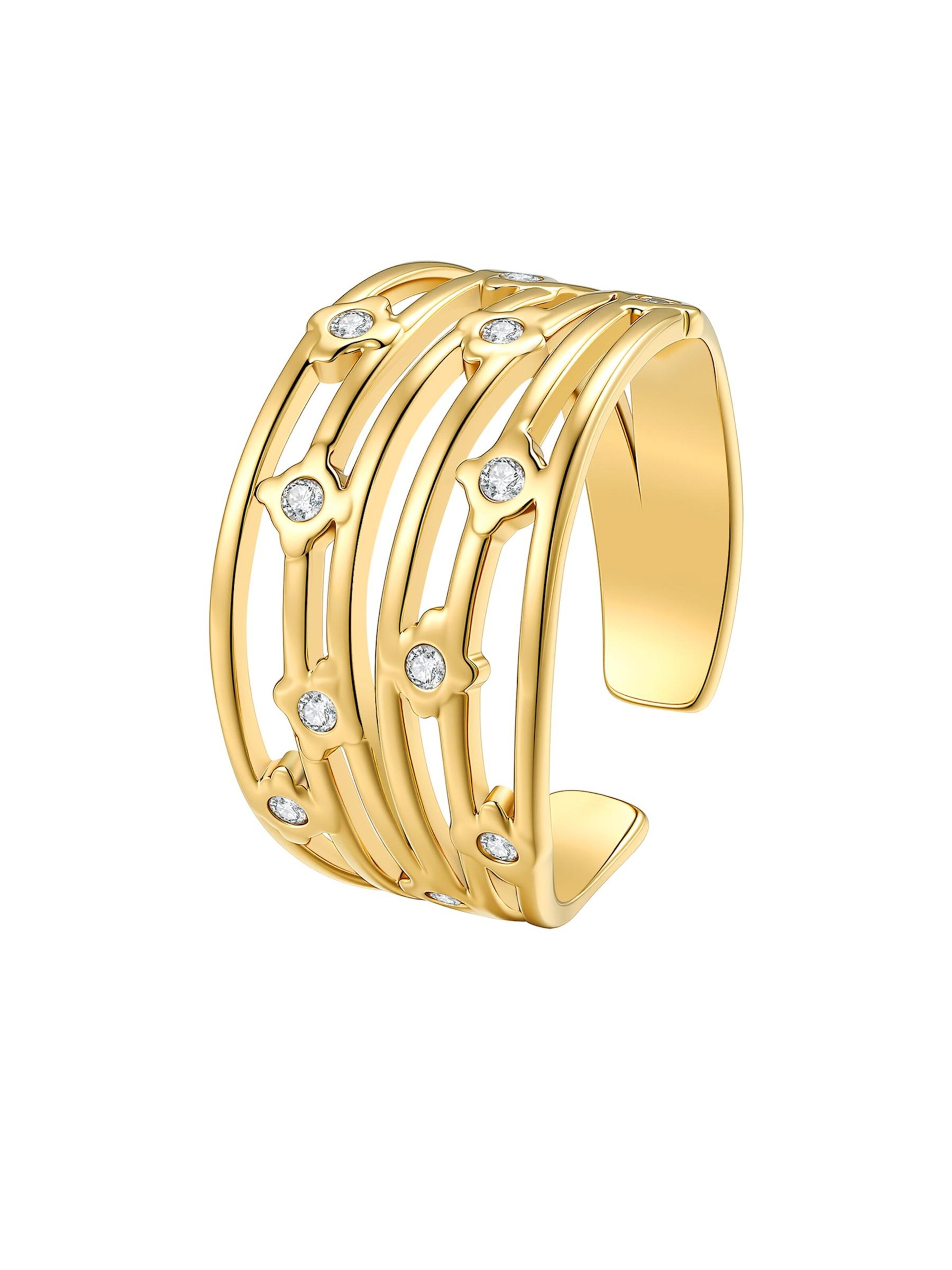 Hey Happiness Ring 'Multi Band Crystal'‌‌‌‌‌‌‌ in 50-60 in gold, Produktansicht