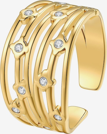Hey Happiness Ring 'Multi Band Crystal' in Gold: Vorderseite