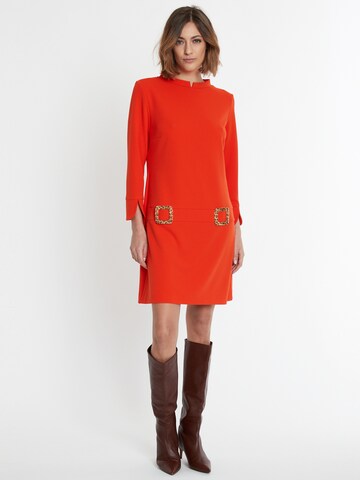 Ana Alcazar Dress ' Sidemy ' in Orange